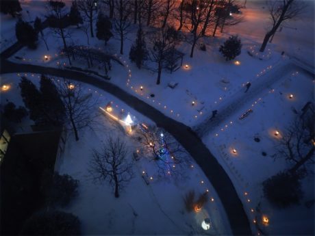 市立病院の中からの眺め