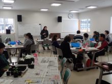 種まき・育苗の講義の様子