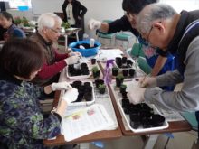 参加者に教えているサポーターの様子