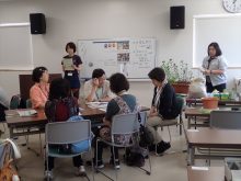 講義をきいているところ