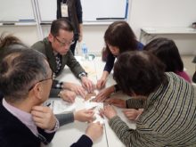 ジグソーパズルを作っているところ