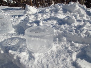 きれいなアイスキャンドル