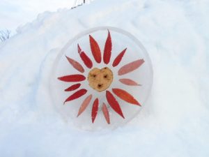 はっぱのお日様のアイスボード