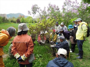 エゾムラ・ライラック前で