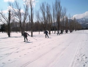 歩くスキーで体力作りの写真