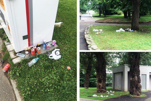 ポイ捨ての様子