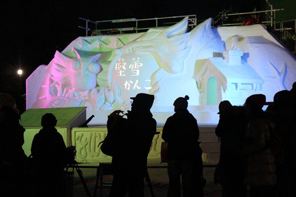 ゆきあかりin中島公園　野外巨大人形劇1