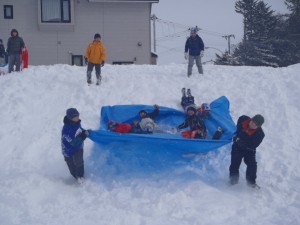 ブルーシートのそり