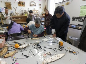 木のプレート作り