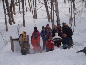 目的地、山部川分岐点に到着