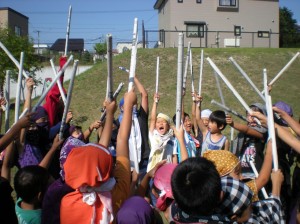 チャンバラ対決！