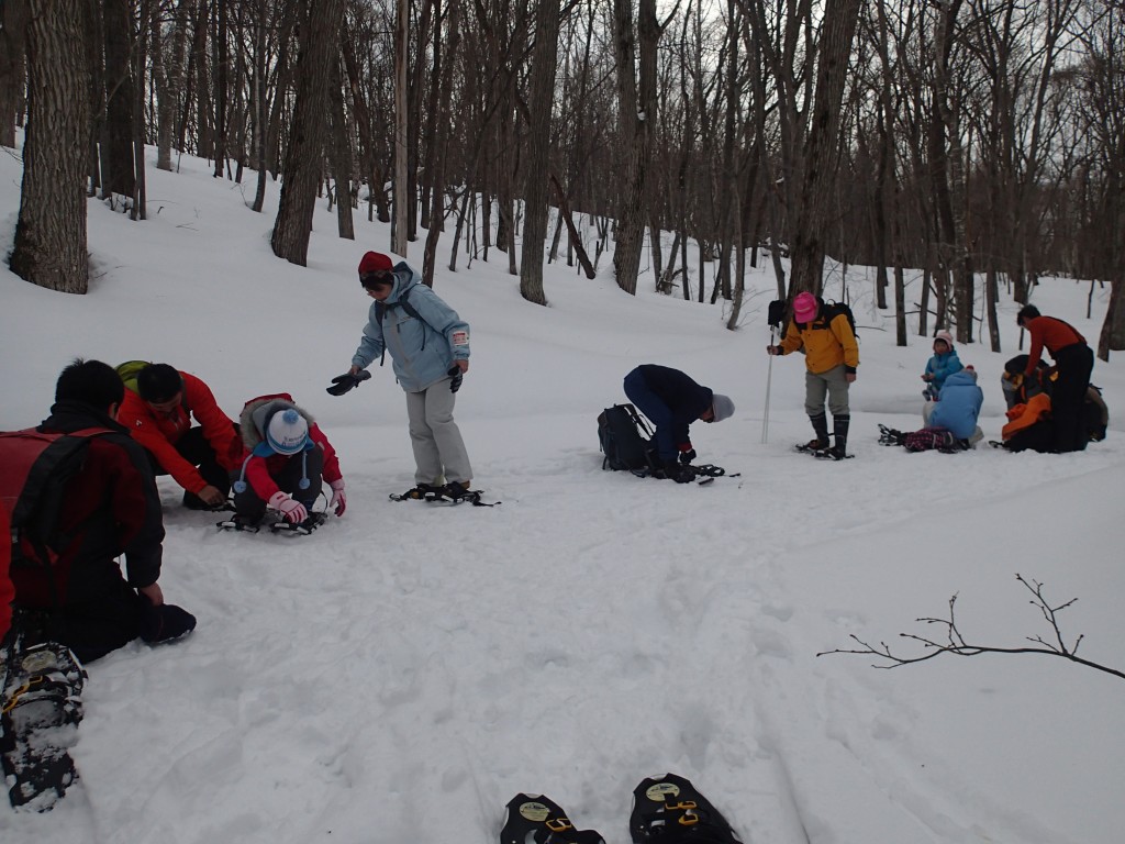 スノーシューうまく履けるかな？