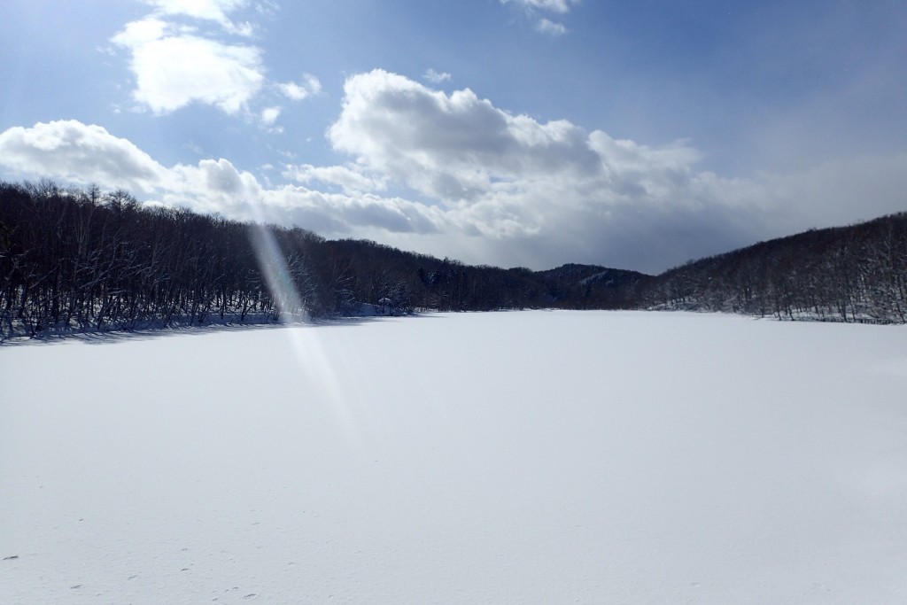 水源池からの青空