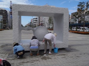 「創成川popolo　作品清掃活動」の画像