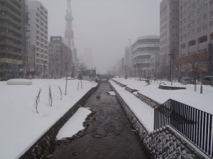 「創成川公園の冬」の画像
