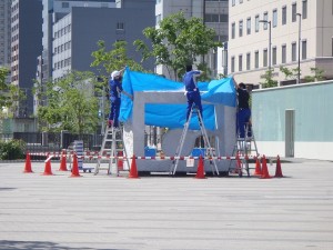 「安田侃さんの作品清掃しました」の画像