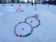 ロウソクの雪だるま