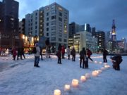 まちの灯りⅡの写真を撮りに集まった人たち