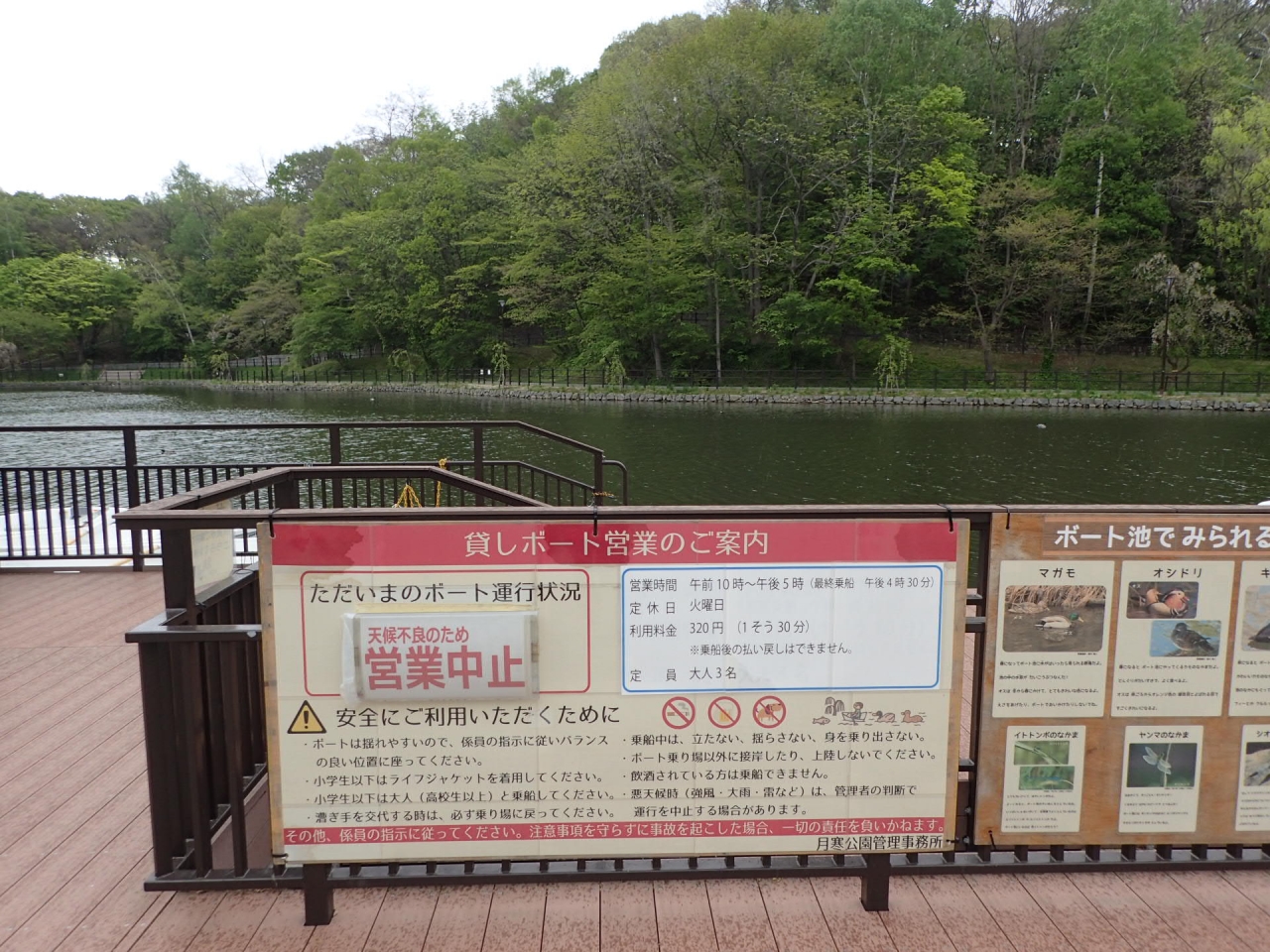 営業中止のボート池2018年5月18日