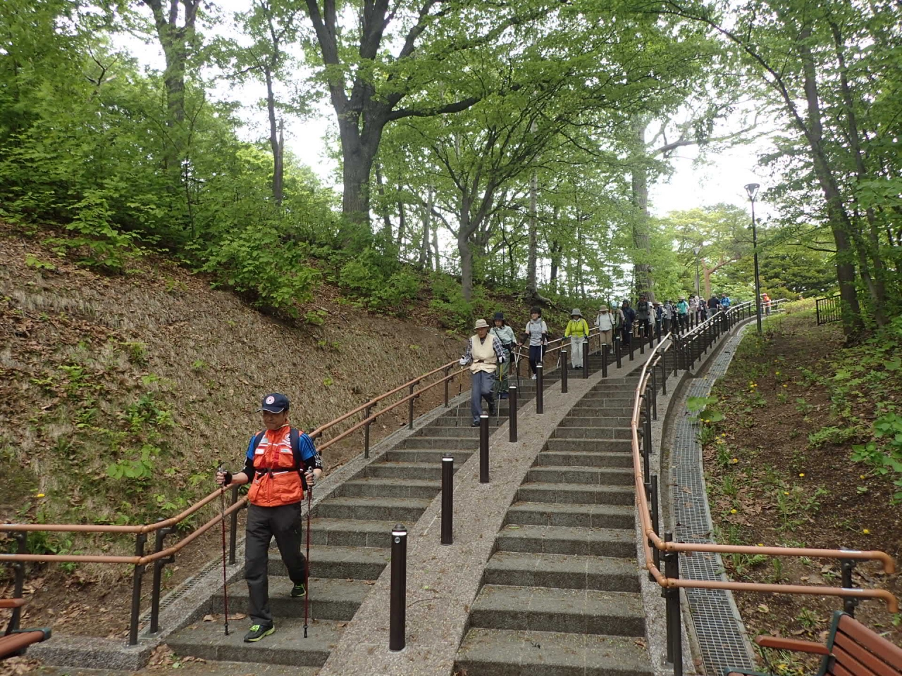 ノルディック・ウォーク　階段