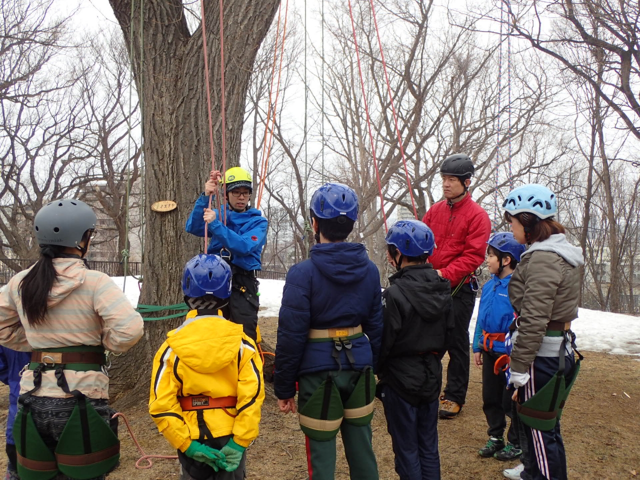 安全に登る方法を教えてもらいます