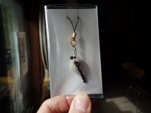 野鳥ビーズストラップ（シマエナガ）