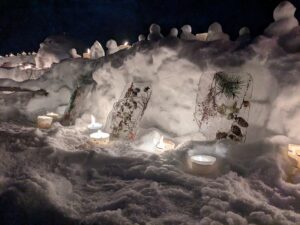 2025年1月13日スノーキャンドルの様子アイスボード