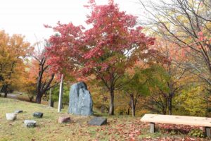 旭山の紅葉2025年10月27日13寺田京子句碑