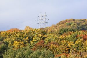 旭山の紅葉2025年10月21日9幌見峠の鉄塔