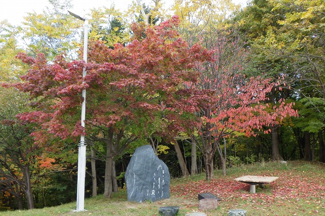 寺田京子句碑近く