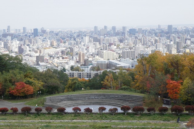 展望台から見た札幌の街並み