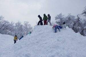 旭山冬のフェスティバルの様子（雪遊び）