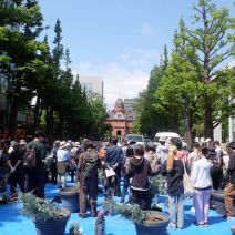 「まちづくり体験実習「札幌駅前通ストリートガーデン」苗植栽を実施しました」の写真