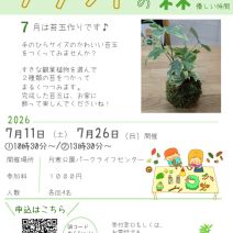 「イベント情報クラフトの森「7月は苔玉作り」です。」の写真