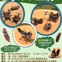 「6月の子りす工房「木の実を使って工作をしよう」を開催します!」の写真