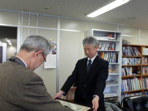 募金の感謝状の授与