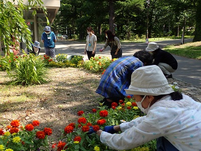 実習の様子 アップ