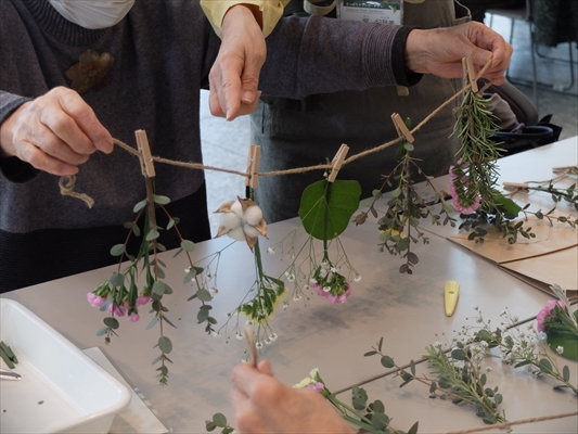 完成したガーランド