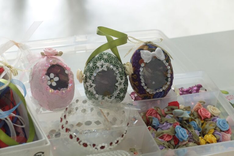 出来上がったポプリエッグ