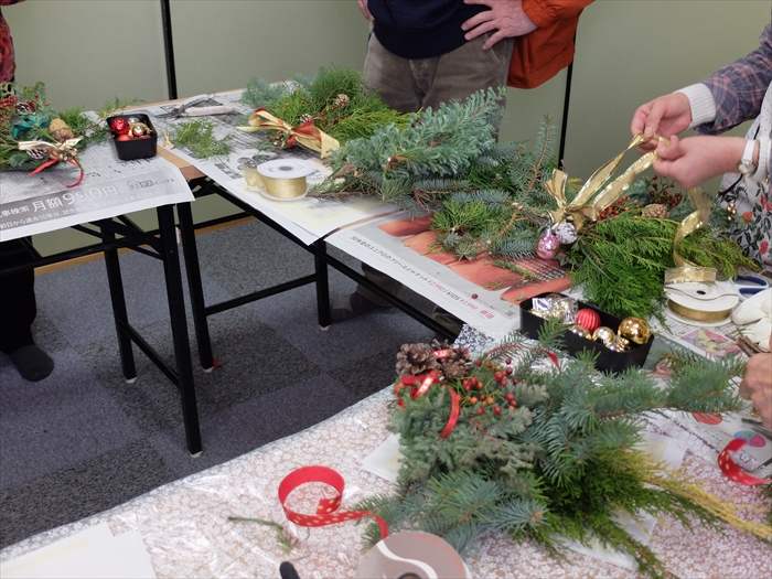 クリスマスクラフト講習会の様子