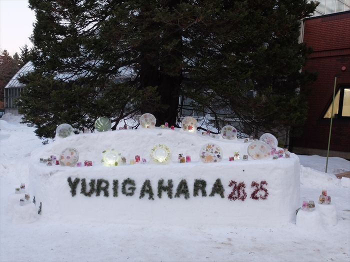 百合が原公園のアイスキャンドルの点灯