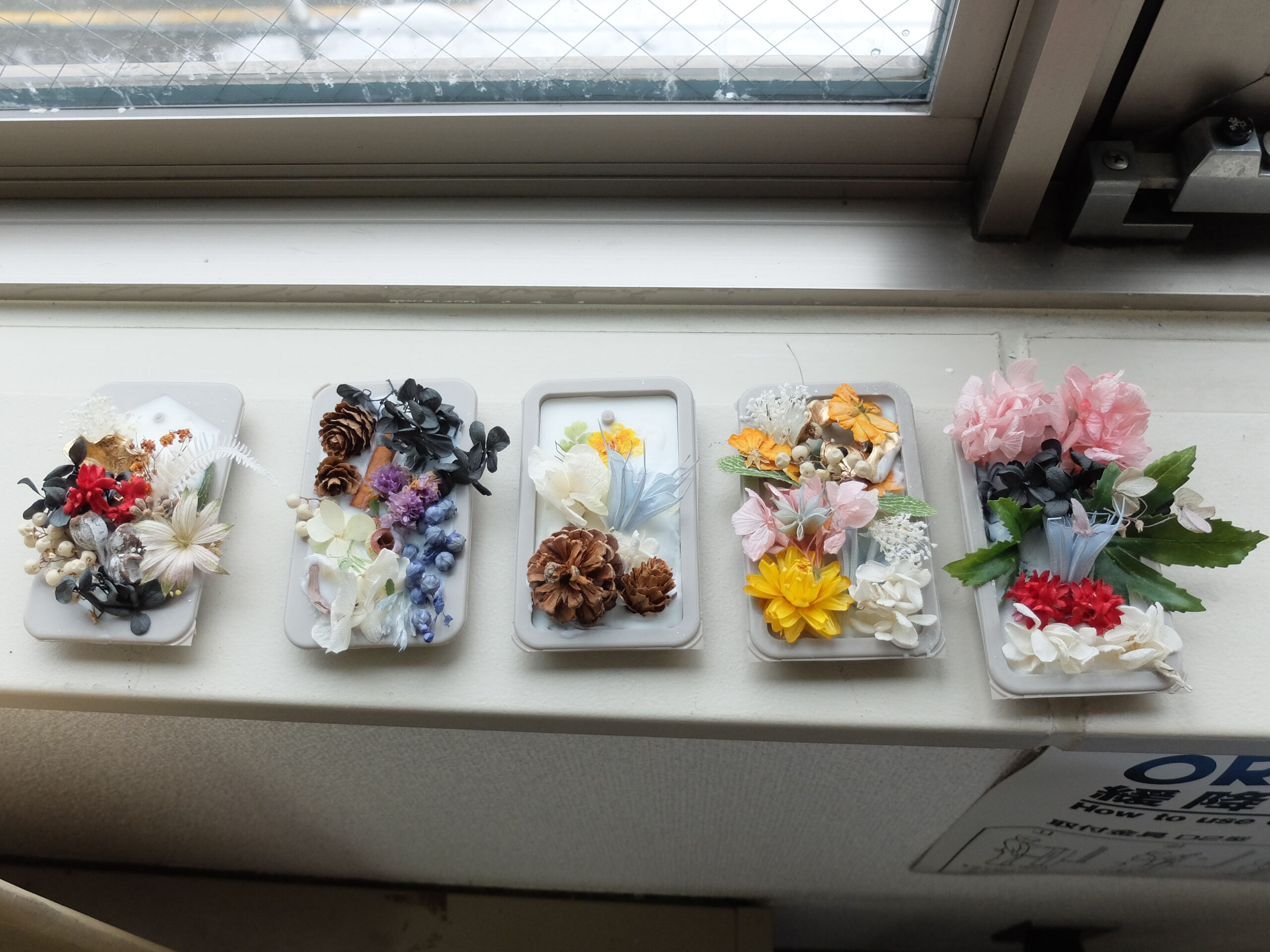 完成したアロマワックスバー