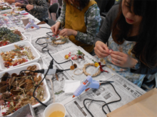 リース制作中　親子参加