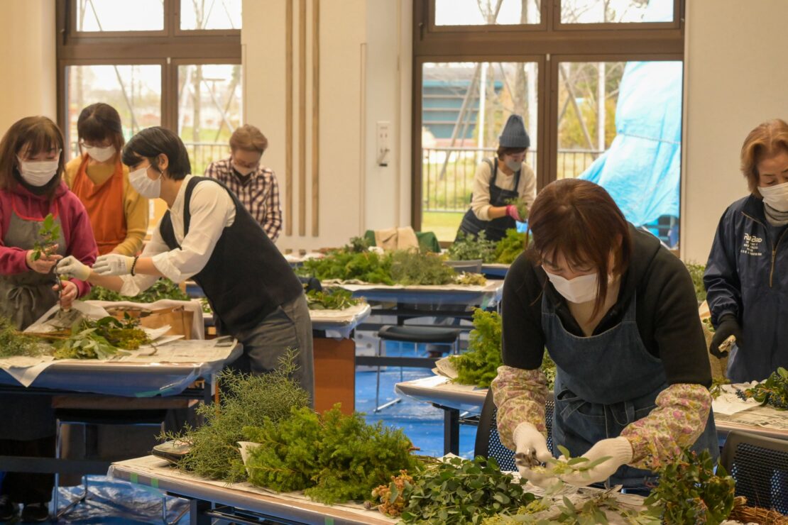 リースづくり講習会のようす