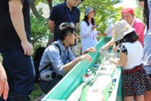 砂防ダムの役割を模型で実験