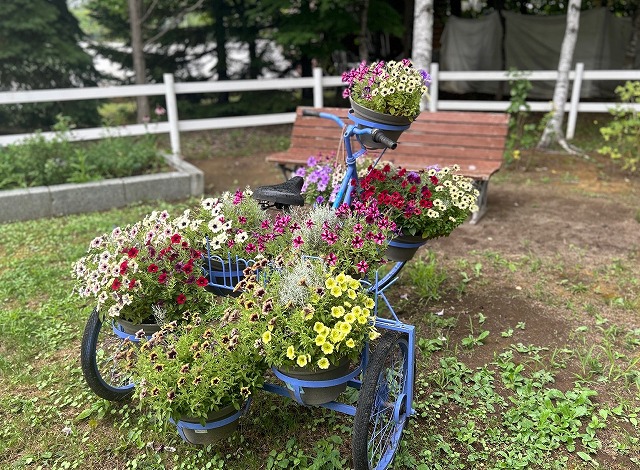 自転車型の装飾