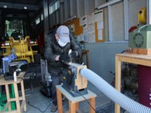 やすりかけの様子