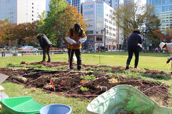 片付けをしているところ