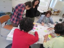 熊木さんのアドヴァイスを受けているところ