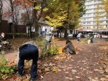 公園内の片付けの様子